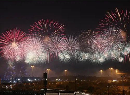 灵寿县焰火晚会